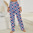 thumbnail image 3 of Red White Blue Round Winter Female Pants Flannel High Waist Women Pants Lady Warm Straight Leg Plush Trousers, 3 of 7
