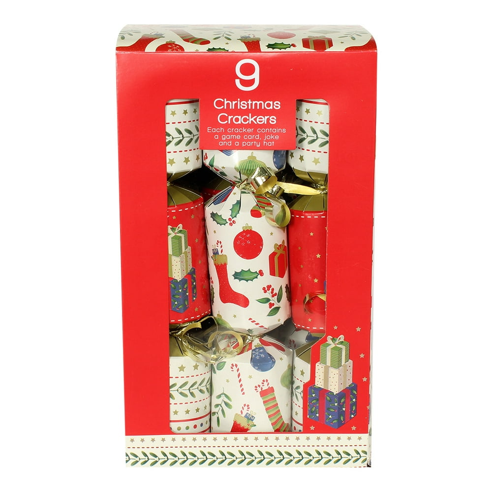 GiftMaker Traditional Christmas Crackers - 9 Pack - Walmart.com ...