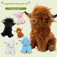 thumbnail image 5 of Adorable vaca de las Tierras Altas de peluche de 27 cm, un bonito cojín decorativo para interiores, regalo para niños., 5 of 5