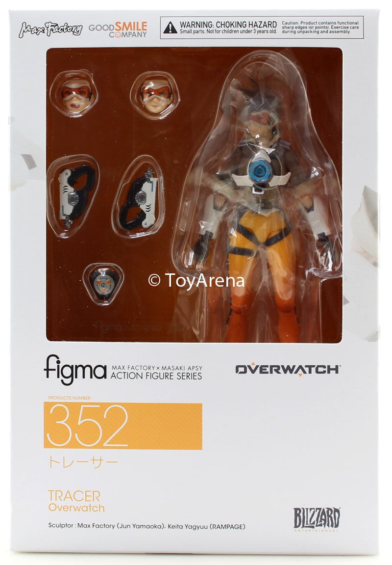 Hot Overwatch Tracer Figma 352 Action PVC Figure OW Model Toys 14cm 