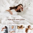 thumbnail image 2 of Manta para cama, 100% algodón, tamaño queen, tejido gofrado, color blanco, 2 of 7