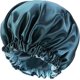 thumbnail image 1 of Gorro de satén, gorro de seda, gorro para dormir, gorro de satén para el pelo, gorro de seda para mujer, gorro de pelo natural, agujero de 38 cm, azul, 1 of 4