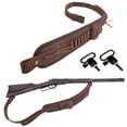 thumbnail image 3 of Leather Canvas Rifle Sling Gun Ammo Holder Slots Strap with Swivels for .30/30 .357 Ammo  Hunting GIFTS, 3 of 8