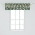 thumbnail image 2 of Ambesonne Mint and Brown Window Valance, Curly Damask Forms, 54" X 12", Dark Brown Mint Green, 2 of 3