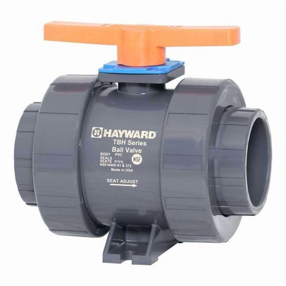 Hayward Flow Control Manual 2-Way Ball Valve,True-Union,PVC TBH1250A0SE0000