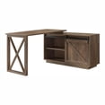 thumbnail image 2 of Pemberly Row Transitional Wood L-Shape Desk in Walnut Oak Finish, 2 of 9