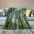 thumbnail image 2 of Chilfamy Trees Blue Sky Print Throw Blanket for Bed Couch Car Kids Adults All Seasons Flannel Material Exquisite Gifts 50x60in, 2 of 6