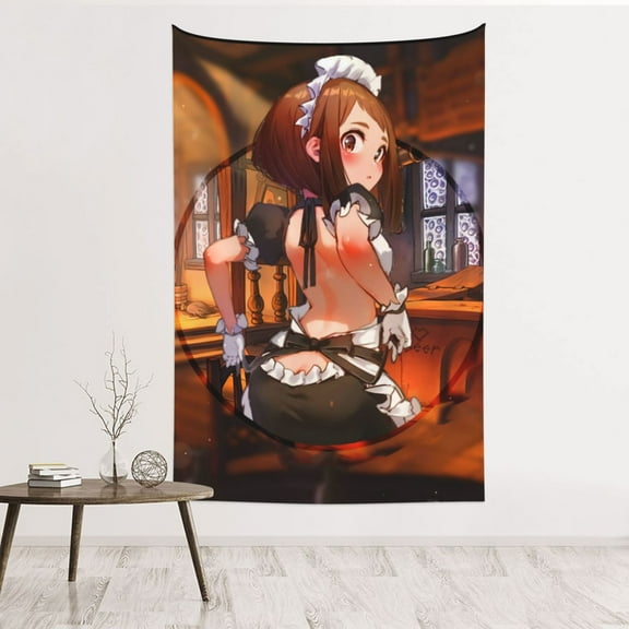 My Hero Academia Ochako Uraraka Tapestry Wall Hanging Home Decoration Wall Blanket Dormitory Living Room Bedroom Backdrop Poster( 60x40inch)