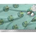 thumbnail image 3 of Soimoi Satin Silk Fabric Leaves & Floral Block Print Fabric by Yard 42 Inch Wide, 3 of 3