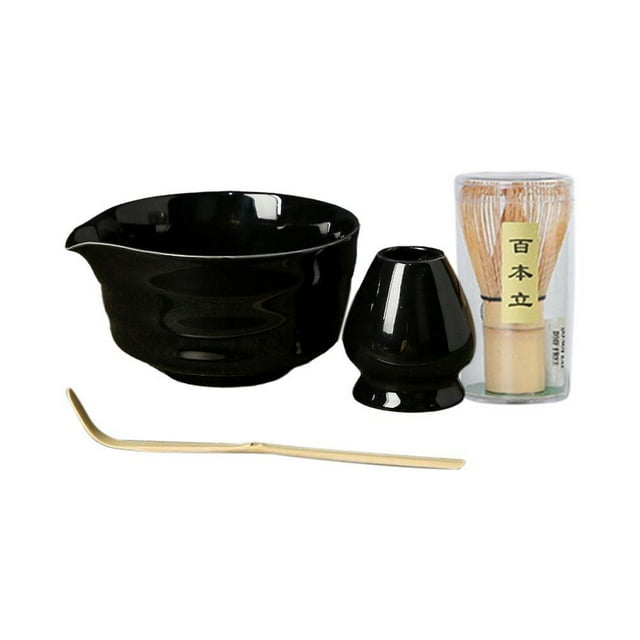 Matcha Set, Japanese Matcha Whisk Brush Set Includes Matcha Bowl with Spout, Matcha Whisk Set, Ceramic Tea Bowl, Matcha Bowl Set,Matcha Bowl and Whisk Set for Tea Lovers