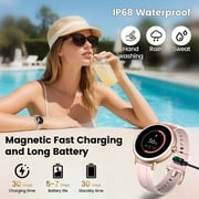 Smart Watches for Women, 1.27 HD Touchscreen Fitness Tracker with Bluetooth Calls, 100+ Sport Modes Ladies Smart Watch, IP68 Waterproof Smartwatch Compatible IOS/Android