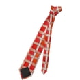 thumbnail image 6 of Men'S Tie 4.7×3.1in Is Not Easy To Deform And Fade Anti-Drift Button Design Is Easy To Take Care Of For Work Travel Daily Business Orangered Houndstooth Checkered Hand-Drawn Sketch_1, 6 of 8
