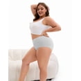 thumbnail image 5 of INNERSY Women's Plus Size XL-5XL Cotton Underwear High Waisted Briefs Panties 4-Pack(4XL,‌Frosted Turquoise), 5 of 8