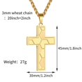 thumbnail image 4 of Apsvo Soccer Gold Cross Necklace for Boys Men Stainless Steel Cross Pendant Chain,First Communion Confirmation Stuff Religious Christian Jewelry Gift for Teen Boys|Customized Cross Necklaces, 4 of 7