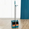 Heavy Duty Broom and Dustpan Combo Set, Tall Angled Broom with Long