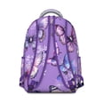 thumbnail image 3 of Butterfly Floral Backpack for Teens - Fashionable Bookbag with Padded Shoulder Straps, Large Main Compartment, Trendy Design, 3 of 6