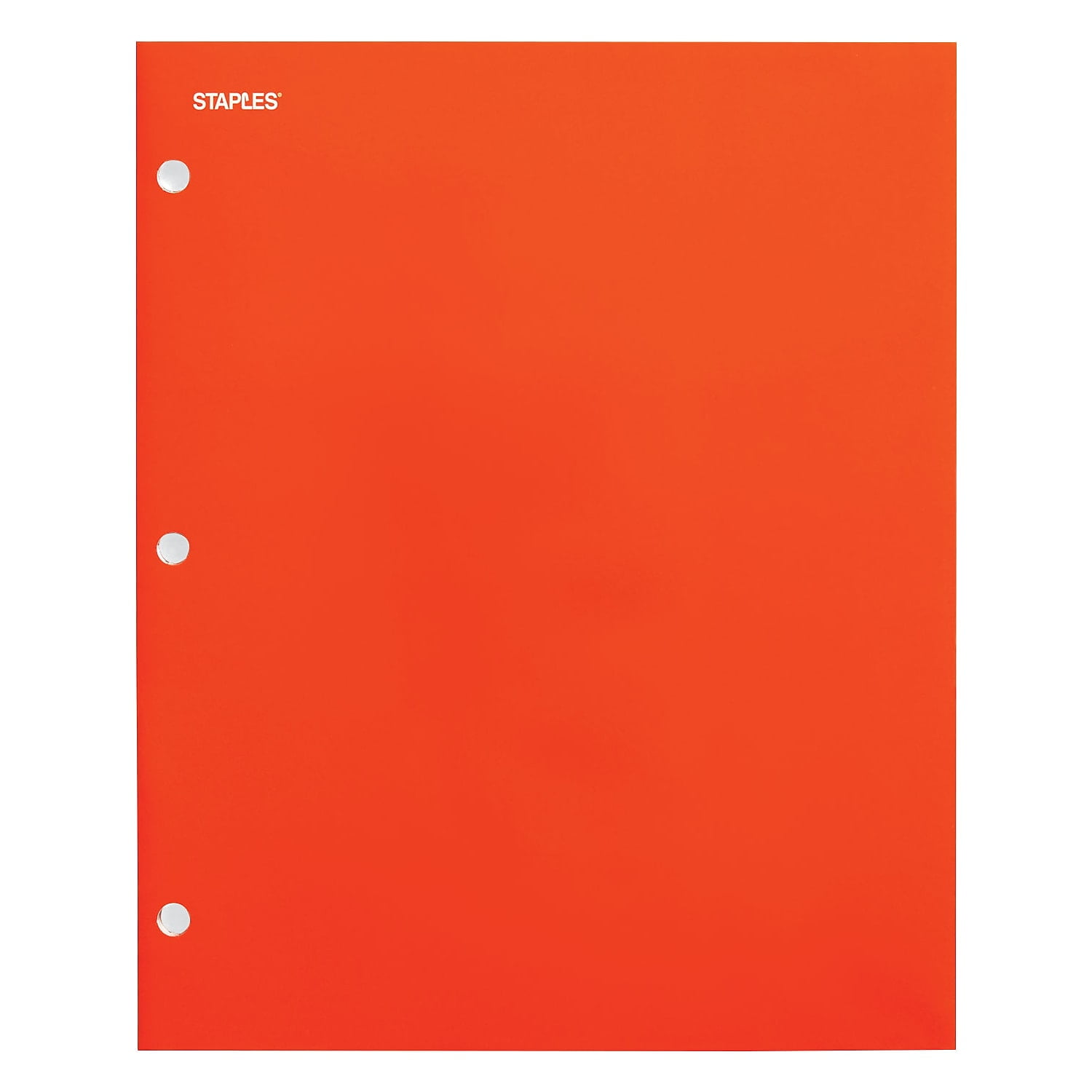 Staples 4-Pocket 3-Hole Punched Presentation Folder Orange 56210-CC