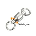 thumbnail image 4 of Ball Bearing Swivel, 10Pcs 209lb Carbon Steel Rolling Fishing Tackle, Silver, 4 of 6