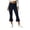 Navy, variant on Womens Yoga Pants Capri High Waist Flare Leg Cropped Workout Pants Bootcut Soft Stretch for Pilates Summer Casual Wear,Black,L
