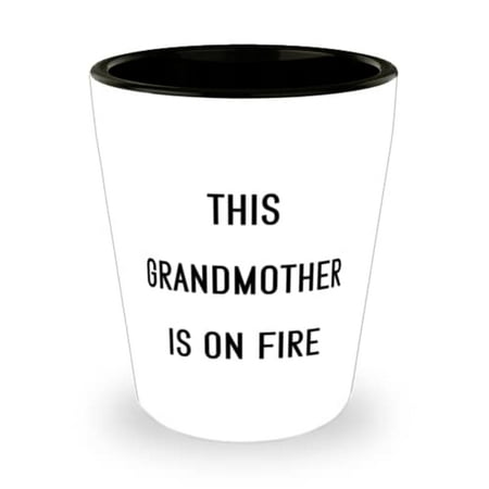 

Joke Grandmother This Grandmother Is On Fire Grandmother Shot Glass From Granddaughter