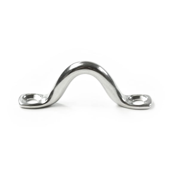 Marine City Bimini Boat Top Pad Eye with Eye Strap, 304 Stainless Steel, Polished Finish, Medium, Durable, for Boats