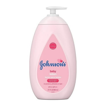 Johnsons Moisturizing Pink Baby Lotion with Coconut Oil, 27.1 oz, 3 Pack