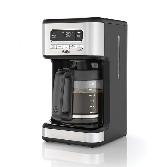 Mr. Coffee Cafetière Programmable 14 Tasses en Acier Inoxydable