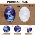 thumbnail image 3 of Canvas Wall Art Thai Forest Waterfall Purple Trees Landscape Nature Waterfalls Foliage Oval Framed Canvas Prints Vintage Wall Hanging Decor for Home Office Decorations 8.6"x11.4", 3 of 7