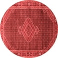 thumbnail image 1 of Ahgly Company Indoor Round Medallion Red Traditional Area Rugs, 8' Round, 1 of 4