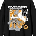 thumbnail image 2 of DC X Sega Cyborg Tails Adult Black Crew Neck Long Sleeve Sweatshirt - Medium, 2 of 3