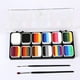 thumbnail image 1 of Face Body Paint Set Pintura facial con pinceles Paleta de pintura fácil de usar Paleta cosmética para disfraces Festivales de música Festival Fiesta Fernando Pintura de cara y cuerpo, 1 of 8