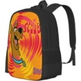 thumbnail image 2 of Scooby Doo Backpack, Cartoon Anime Backpack, 40.6 cm (16 inches), Laptop, Travel Day Backpack, Black, Black, One size, 2 of 7