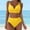 Yellow, variant on Royisotas One Piece Swimsuits for Women Tummy Control Swimwear High Waisted Vocation Summer Womens Bathing Suit