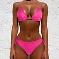 thumbnail image 2 of Mlqidk Thong Bikini Swimsuit for Women Black Brazilian String Bikinis Bathing Suit Triangle Top Bathing Suits Swimsuits,Hot Pink M, 2 of 5