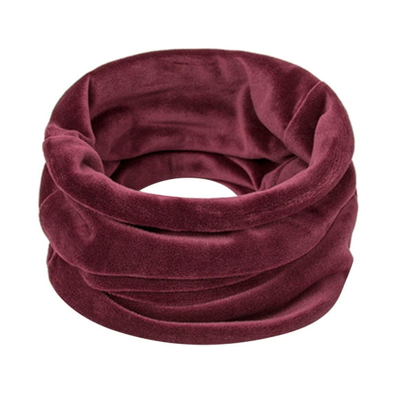 Prolriy Neck Gaiter Winter Ski Neck Protector Autumn and Winter Gold Velvet Neck Protector Neck Scarf Thickened Windproof Collar Scarf Neck Warmer Scarf for Women A