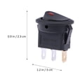 thumbnail image 2 of OULII 5Pack Reset Push Button 12V Car Black ABS Plastic Metal On Off Headlights Control Round 3 Pin Connector, 2 of 7