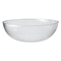 EcoQuality 18" Hammered Clear Bowl - Disposable Plastic Soup Bowls, Heavy Duty Plastic Salad Bowls, Dessert Bowl for Baby Showers, Weddings, Birthday Party (2)