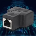 thumbnail image 3 of ANGGREK 5PCs Splitter RJ45 1 Into-2 Three Way Adapter Wire Extender Black Industrial Elements,Wire Extender,Cable Adapter, 3 of 8