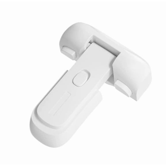 Updated Baby Safety Proof Fridge Latch Lock to Keep Door Closed,Child Proof Refrigerator/Fridge/Freezer Door Lock for Toddlers and Kids,no Tools Need or Drill (White-1pcs)