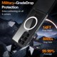 thumbnail image 3 of Funda magnética para Samsung Galaxy S24 Ultra [Compatible con MagSafe] [Protector de pantalla de vidrio templado integrado] Funda protectora integral a prueba de golpes de grado militar, 3 of 7
