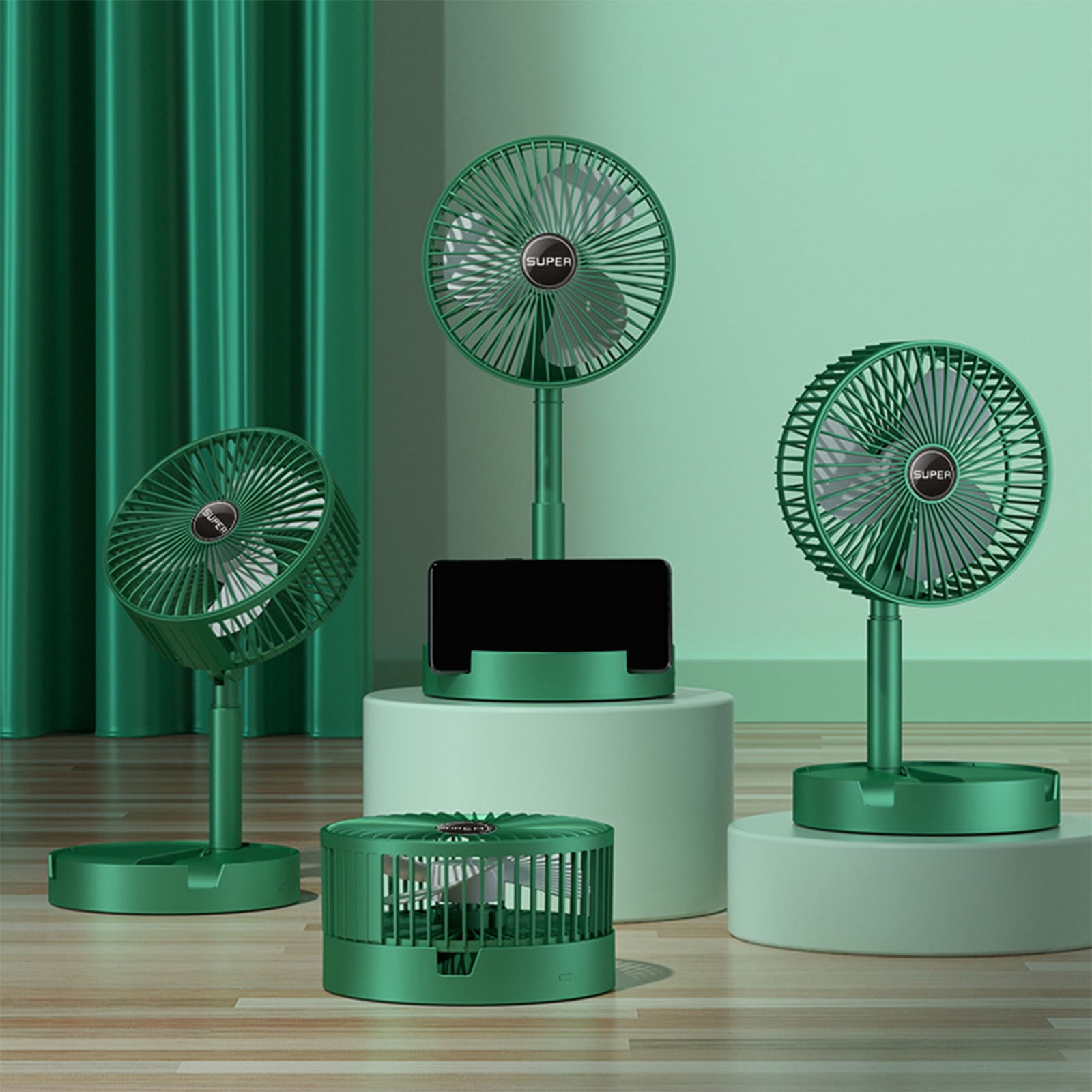 Chmadoxn Stretchable Fan, 3-Speed Wind Speed Desktop Small Fan
