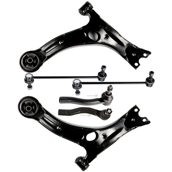 ECCPP Control Arm Kit 2003 2004 2005 2006 2007 2008 For Toyota Corolla - Lower Control Arms Outer Tie Rod Ends Front Sway Bar End Links