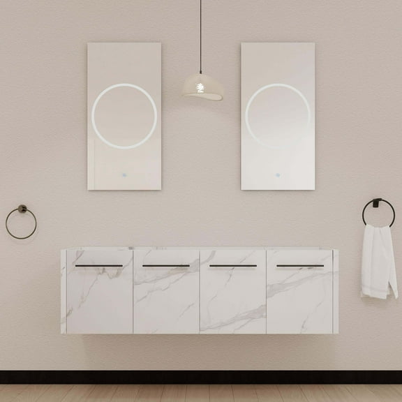 Bathroom Vanity 60 Inch Wall-mounted Bathroom Vanity (Only the Cabinet Body, No Top Sink)-BVB09160CW,Vanity With Sink