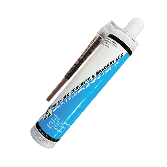 Akona Wet/Cold Concrete & Masonry Loc - Cold & Damp Weather Repair, Great for Concrete, Masonry, Dowels, Railings, Works Down to 15°F (-9°C), Easy to Use, High Strength (10 Ounce, 1)