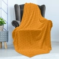 thumbnail image 4 of Grapefruit Soft Flannel Fleece Throw Blanket, Round Sliced Sour Citrus Fruit Pattern Creative Art Deco Print, Cozy Plush for Indoor and Outdoor Use, 70" x 90", Orange and Earth Yellow, by Ambesonne, 4 of 5