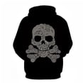thumbnail image 2 of Skull Design Hooded Sweatshirt, Realistic 3D Skull Print Pullover Hooded Sweatshirt Cool Skeleton Graphic Hip Hop Hoodies with Big Pockets for Men Women, 2 of 3