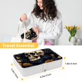 thumbnail image 5 of Skull Head PU Leather Jewelry Boxes Necklace Holder Display Case with Removable Compartment Portable, 5 of 6