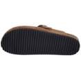 thumbnail image 3 of Unisex Suede Leather Clogs Mules Mens Womens Cork Footbed House Slipers with Arch Support and Buckle Rust, 3 of 3