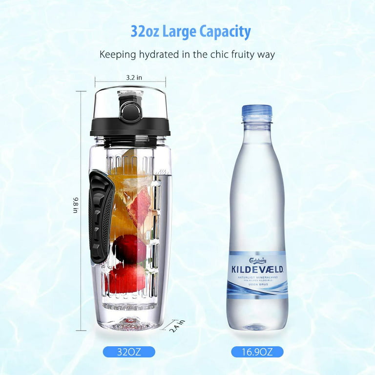 Customized Slim Fit Water Bottles with Flip Straw Lid (24 Oz.)