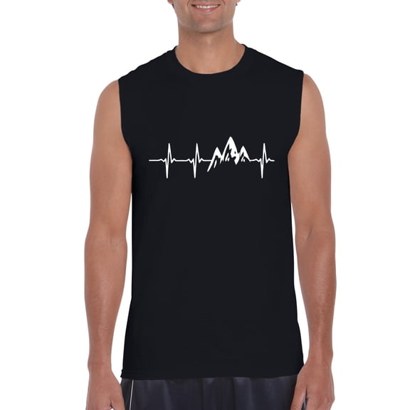 Artix - Men's Graphic T-Shirt Sleeveless - Heartbeat Mountains